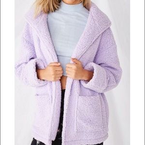Lavender Faux Shearling Jacket
